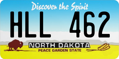 ND license plate HLL462