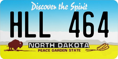 ND license plate HLL464