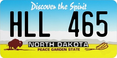 ND license plate HLL465