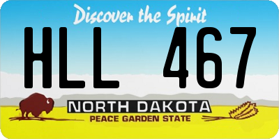 ND license plate HLL467