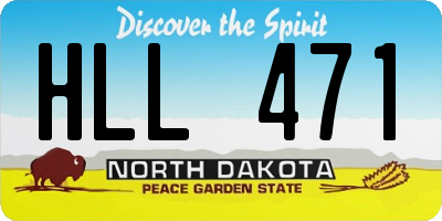 ND license plate HLL471