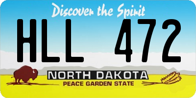 ND license plate HLL472