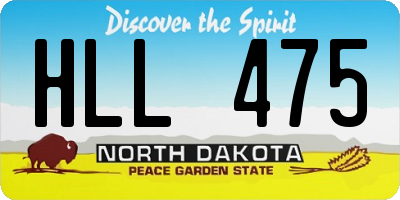 ND license plate HLL475