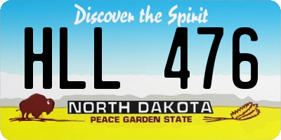 ND license plate HLL476