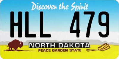 ND license plate HLL479