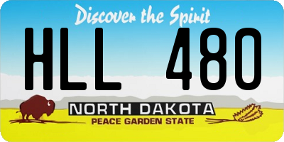 ND license plate HLL480