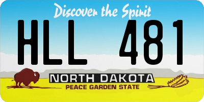 ND license plate HLL481