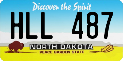 ND license plate HLL487