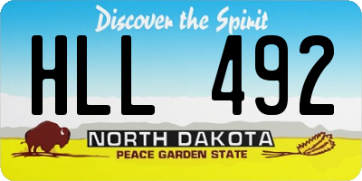 ND license plate HLL492