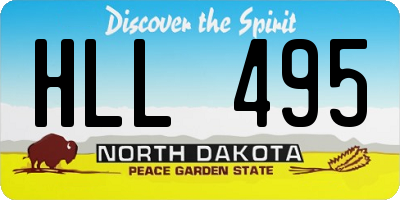 ND license plate HLL495