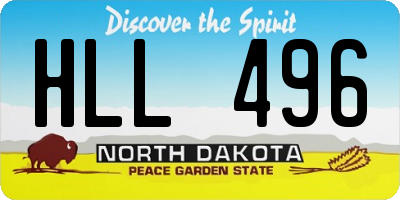 ND license plate HLL496