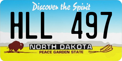 ND license plate HLL497