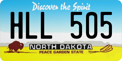 ND license plate HLL505