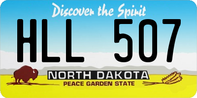 ND license plate HLL507