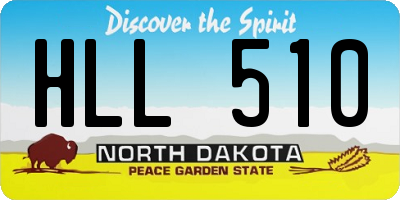 ND license plate HLL510