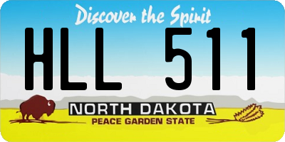 ND license plate HLL511