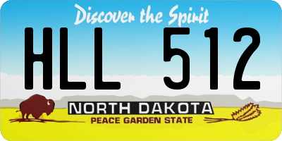 ND license plate HLL512