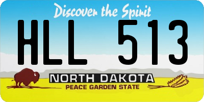 ND license plate HLL513