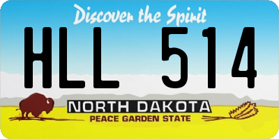 ND license plate HLL514