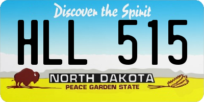 ND license plate HLL515