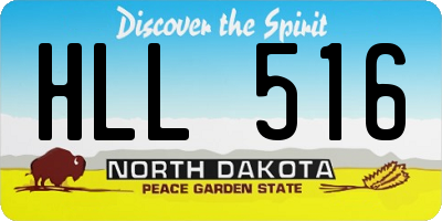 ND license plate HLL516