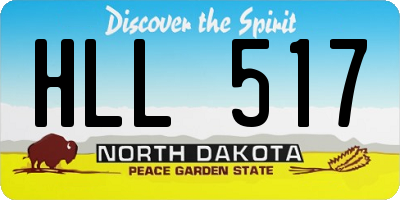 ND license plate HLL517