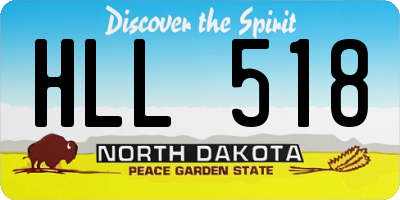 ND license plate HLL518