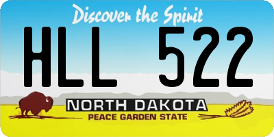 ND license plate HLL522