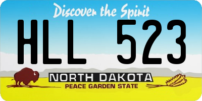 ND license plate HLL523