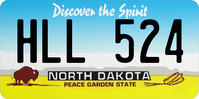 ND license plate HLL524