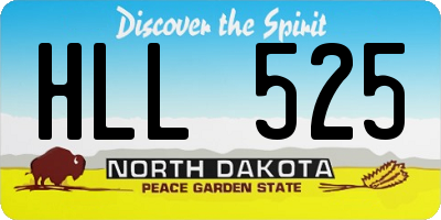 ND license plate HLL525