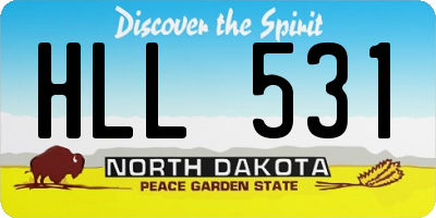 ND license plate HLL531