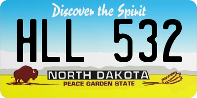 ND license plate HLL532