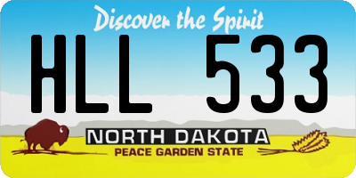 ND license plate HLL533