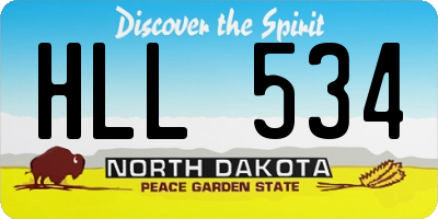 ND license plate HLL534