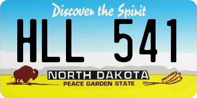 ND license plate HLL541