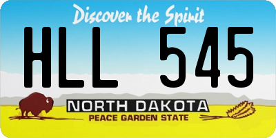ND license plate HLL545