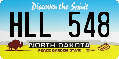 ND license plate HLL548