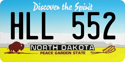 ND license plate HLL552