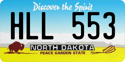 ND license plate HLL553