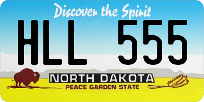 ND license plate HLL555