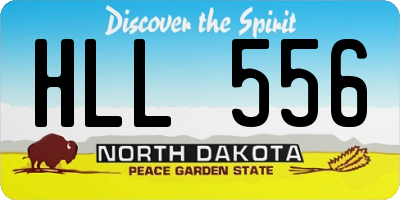 ND license plate HLL556