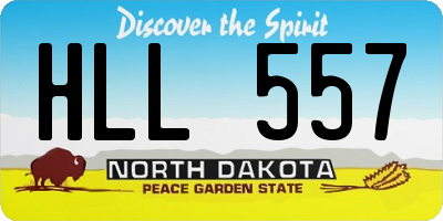 ND license plate HLL557