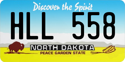 ND license plate HLL558