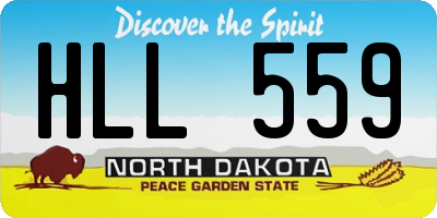 ND license plate HLL559