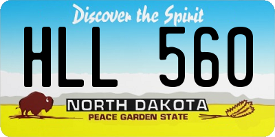 ND license plate HLL560