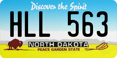 ND license plate HLL563