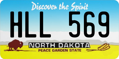 ND license plate HLL569