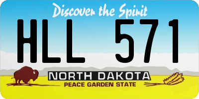 ND license plate HLL571