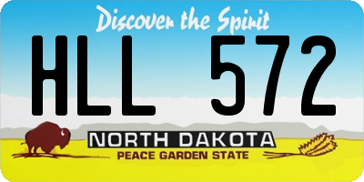 ND license plate HLL572